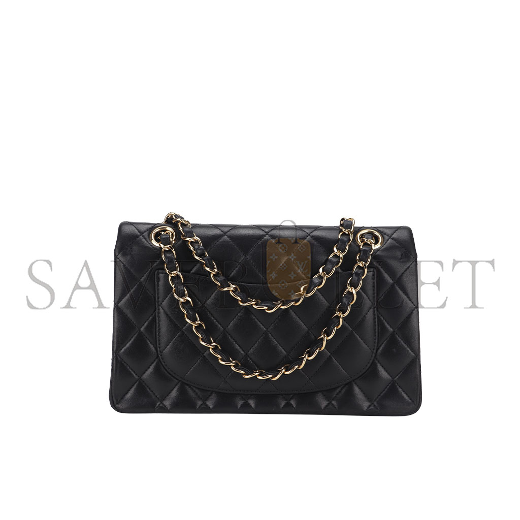 CHANEL LAMBSKIN CLASSIC FLAP SMALL BLACK A01113  (23*14.5*6cm)